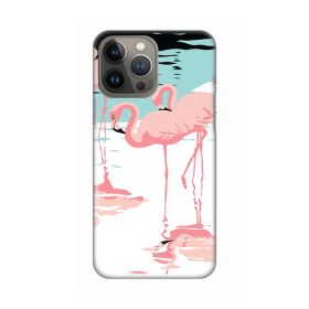 Silikonska futrola - maska print za iPhone 13 Pro Max 6.7 Pink Flamingos.