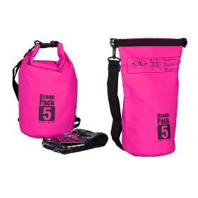 Vodootporna suva torba EL 5L pink.