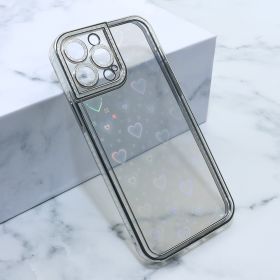 Futrola - maska Heart IMD za iPhone 13 Pro Max 6.7 srebrna (MS).
