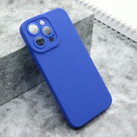 Silikonska futrola - maska Pro Camera za iPhone 14 Pro Max (6.7) tamno plava (MS).