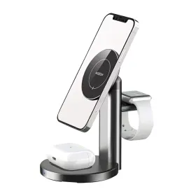 Punjac bezicni magnetni 3in1 za iPhone i Apple smart watch Moxom MX-HC119 crni (MS).