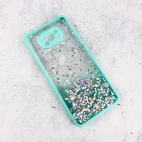 Futrola - maska Frame Glitter za Xiaomi Poco X3/X3 NFC mint.