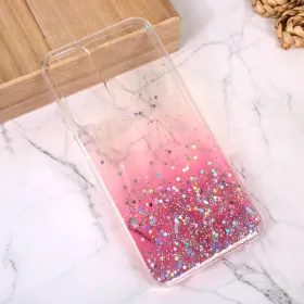 Silikonska futrola - maska Glitter za Samsung A256 Galaxy A25 5G roze.