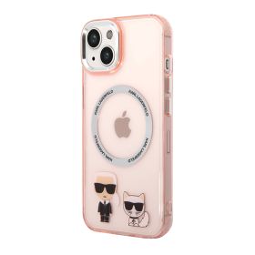 Futrola - maska Karl Lagerfeld Magsafe With Ring za iPhone 14 Plus pink Full Original (KLHMP14MHKCP) (MS).