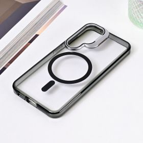 Futrola - maska Magsafe Transparent za Samsung S921B Galaxy S24 crna.