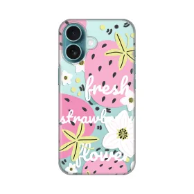 Silikonska futrola - maska print Skin za iPhone 16 6.3 Fresh Pink.