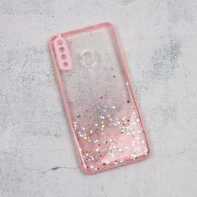 Futrola - maska Frame Glitter za Samsung A207 Galaxy A20s roze.