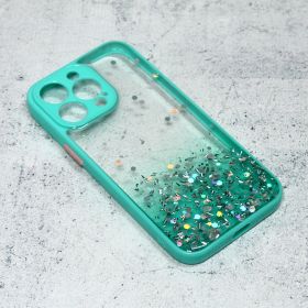 Futrola - maska Frame Glitter za iPhone 13 Pro 6.1 mint.