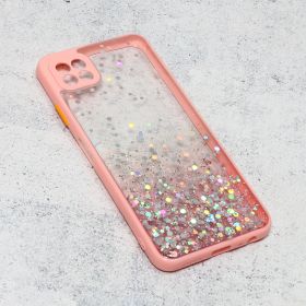 Futrola - maska Frame Glitter za Samsung A226 Galaxy A22 5G roze.