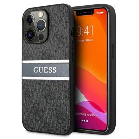 Futrola - maska Guess Stripe za iPhone 13 Pro Max 6.7 siva (GUHCP13X4GDGR).