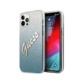 Futrola - maska Guess Hc PC/TPU Script Glitter Gradient za iPhone 12/12 Pro 6.1 plava (GUHCP12MPCUGLSBL).