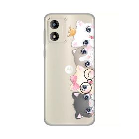 Silikonska futrola - maska print Skin za Motorola Moto E13 Cats.