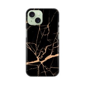 Silikonska futrola - maska print za iPhone 15 6.1 All Black.