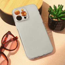 Futrola - maska Sparkle Dust za iPhone 15 Pro Max 6.7 srebrna.