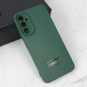 Futrola - maska Carbon Stripe za Samsung A346 Galaxy A34 5G 5G zelena.