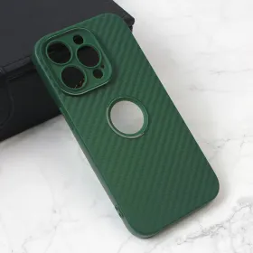 Futrola - maska Carbon Stripe za iPhone 14 Pro 6.1 zelena.
