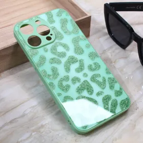 Futrola - maska Shiny glass za iPhone 13 Pro Max 6.7 svetlo zelena.