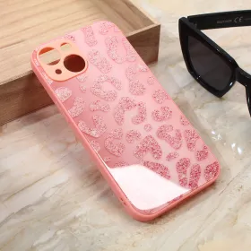 Futrola - maska Shiny glass za iPhone 14 6.1 roza.