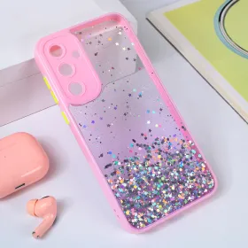 Futrola - maska Frame Glitter za Samsung A356B Galaxy A35 5G roze.