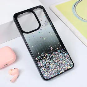 Futrola - maska Frame Glitter za Xiaomi Redmi Note 13 4G crna.