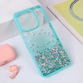 Futrola - maska Frame Glitter za Xiaomi Redmi Note 13 4G mint.