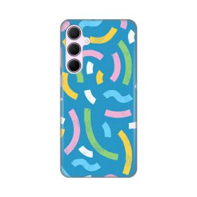 Silikonska futrola - maska print za Samsung A356B Galaxy A35 5G Happy Lines  blue.