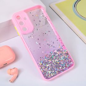 Futrola - maska Frame Glitter za Samsung A156 Galaxy A15 5G roze.