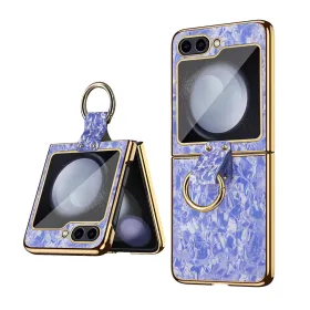 Futrola - maska Luxurious Shell Pattern za Samsung F741B Galaxy Z Flip 6 5G ljubicasta.