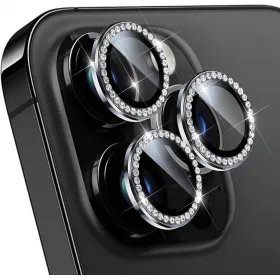 Zastita za kameru Diamond za iPhone 16 Pro 6.3 crna.