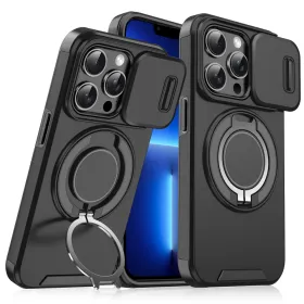 Futrola - maska CamShield Ring stand za iPhone 13 Pro 6.1 crna.