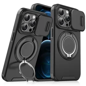 Futrola - maska CamShield Ring stand za iPhone 12 Pro Max crna.
