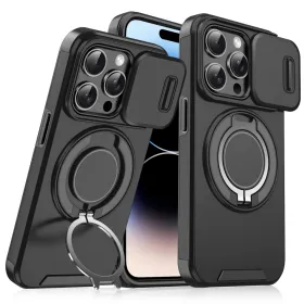 Futrola - maska CamShield Ring stand za iPhone 14 Pro 6.1 crna.