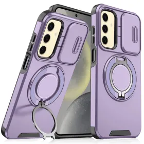 Futrola - maska CamShield Ring stand za Samsung S926B Galaxy S24 Plus ljubicasta.