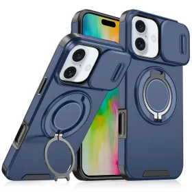 Futrola - maska CamShield Ring stand za iPhone 16 6.1 plava.