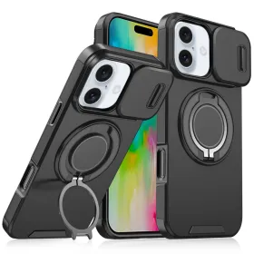 Futrola - maska CamShield Ring stand za iPhone 16 6.1 crna.