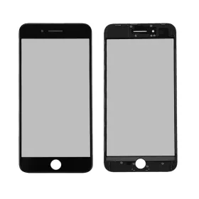 Staklo touchscreen-a + frame + OCA + polarizator za iPhone 8 Plus Crno (Crown Quality).