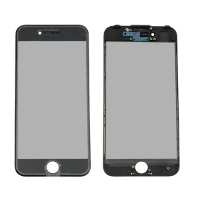 Staklo touchscreen-a + frame + OCA + polarizator za iPhone 7 Crno (Crown Quality).