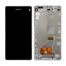 LCD ekran / displej za Sony Xperia Z1 compact/D5503+touch screen crni+frame beli.