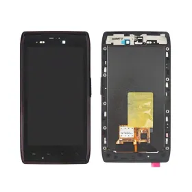 LCD ekran / displej za Motorola XT910+touch screen+frame crni.