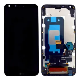 LCD ekran / displej za LG Q6 Plus +touchscreen crni+frame.