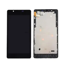 LCD ekran / displej za Microsoft Lumia 540+touch screen crni+frame.