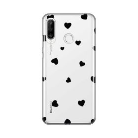 Silikonska futrola - maska print Skin za Huawei P30 Lite Hearts.