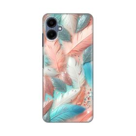 Silikonska futrola - maska print za Samsung A065F Galaxy A06 Pastel Feathers.