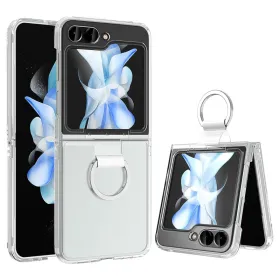 Futrola - maska Elegant Fold Ring za Samsung F731B Galaxy Z Flip 5 5G Transparent.