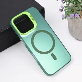 Futrola - maska Magsafe providna za iPhone 16 Pro 6.3 zelena.