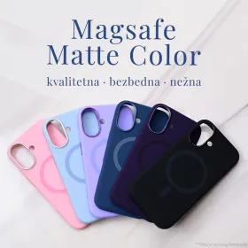 Futrola - maska Magsafe mat Color iPhone 16 6.1 roze.