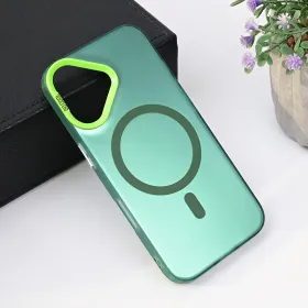Futrola - maska Magsafe providna za iPhone 16 6.1 zelena.