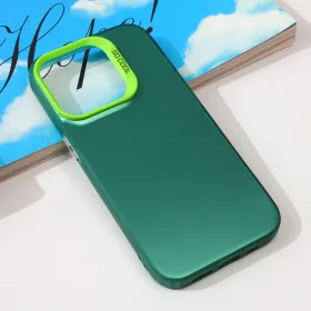 Futrola - maska providna za iPhone 15 Pro 6.1 zelena.