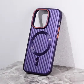 Futrola - maska Magsafe Stripe za iPhone 14 Pro 6.1 ljubicasta.