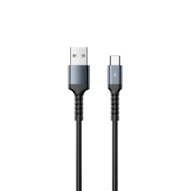 USB Data kabl Remax Kayla II RC-C008 2.4 A Elastic TPE Aluminum Type C crni.